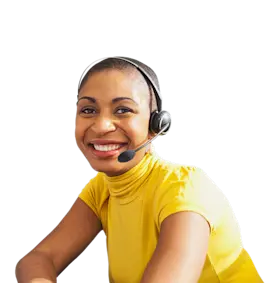 Woman on headset