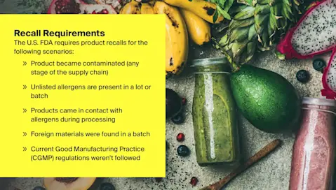 Recall Requirements. The U.S. FDA requires product recalls for 5 scenarios.