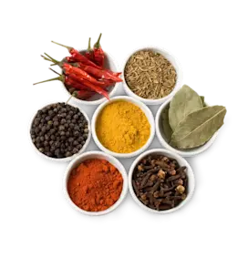 Spices in bowls