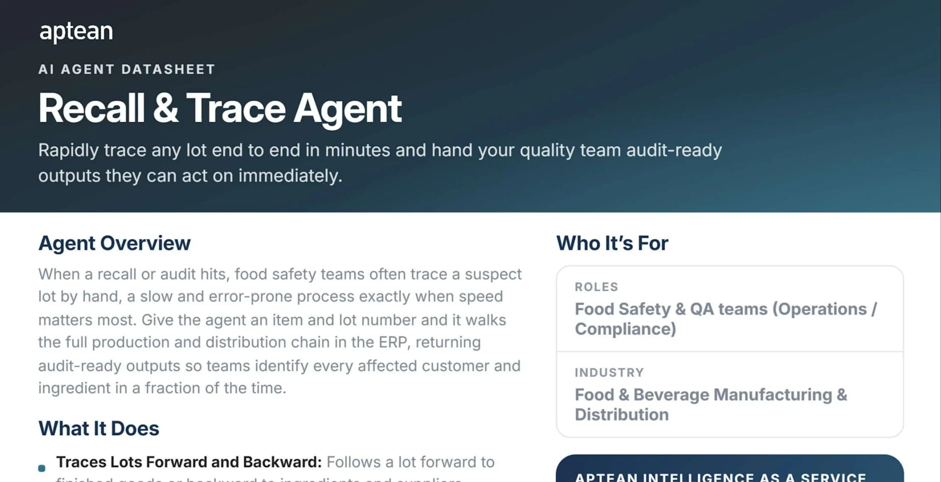 Recall & Trace Agent