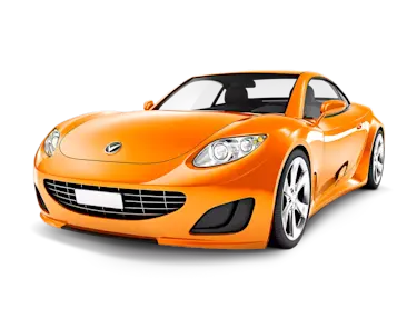 Orange sports car