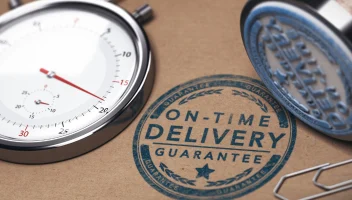 on-time delivery guarantee stamp