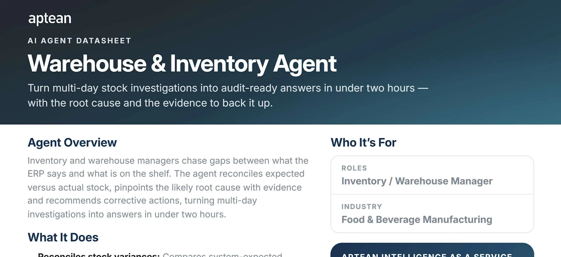 Warehouse & Inventory Agent