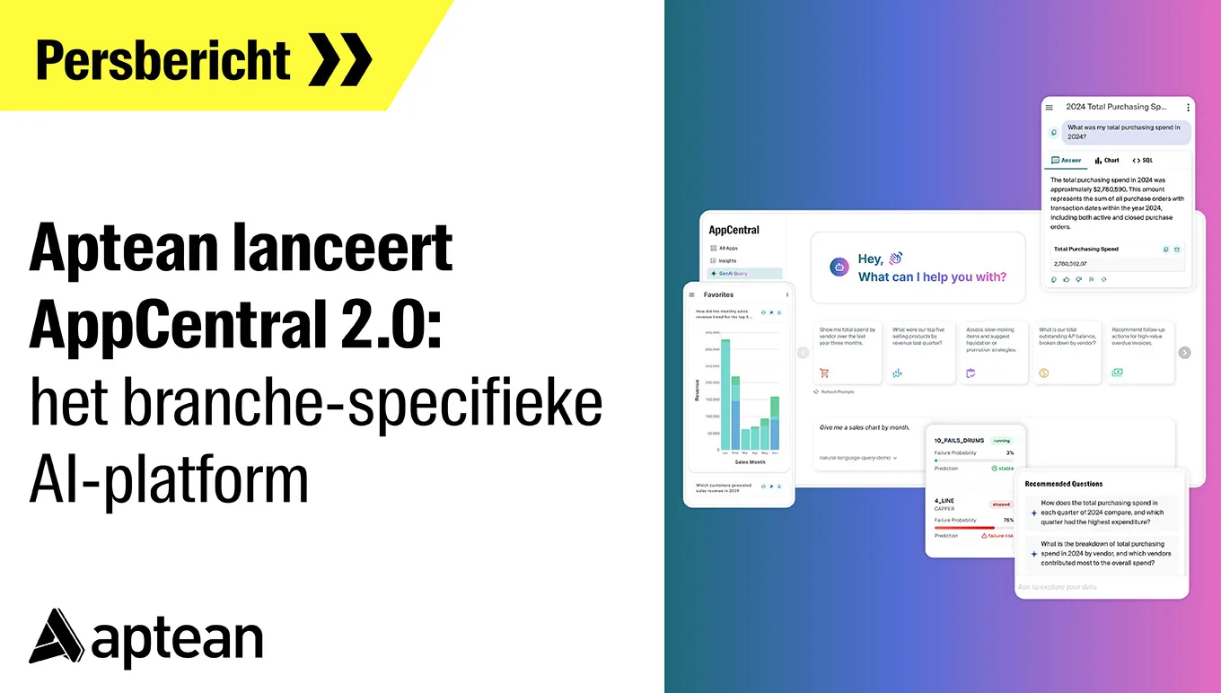 Aptean lanceert AppCentral 2.0: het branche-specifieke AI-platform