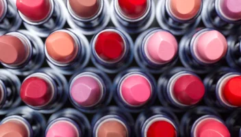 Lipsticks in a variety of shades.