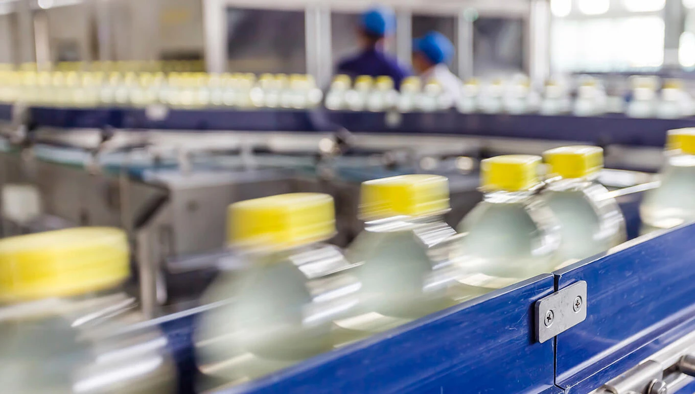 Bottling factory line