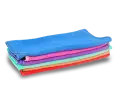 Multi-colored towels in a stack