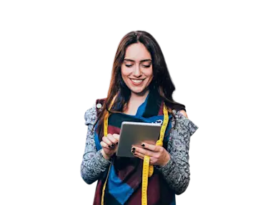 Clothing designer using a tablet device