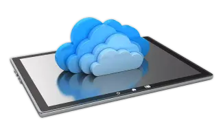 Tablet mit Wolken-Symbol