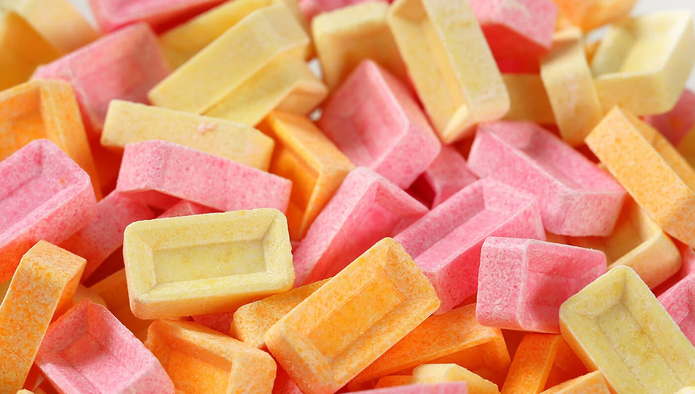 Pez candy pieces