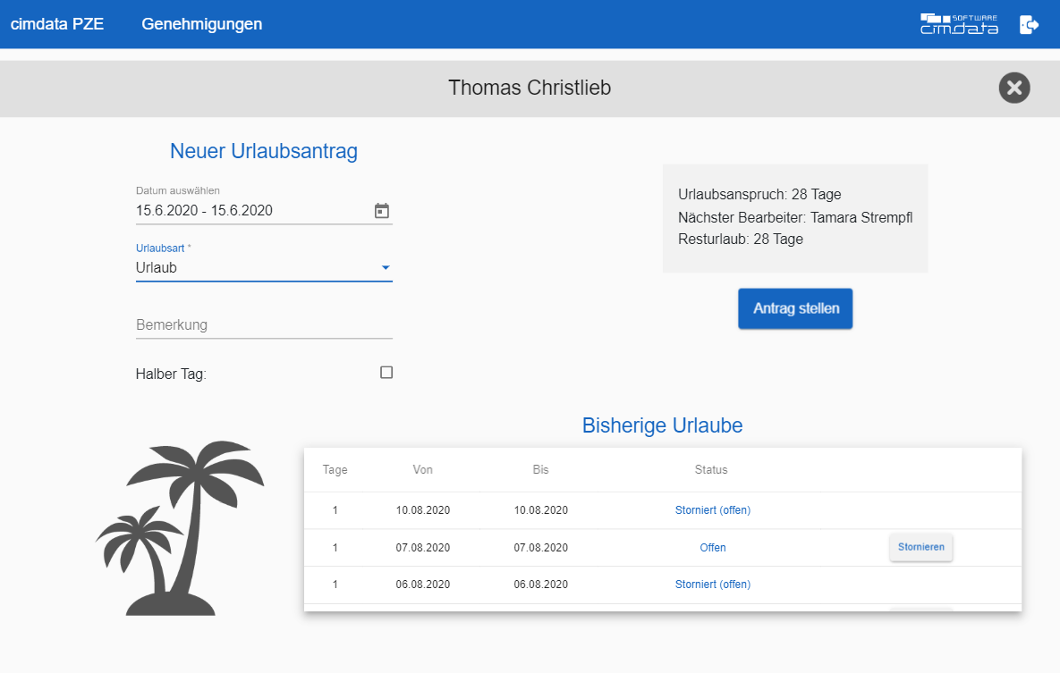 Stellen Und Freigeben Von Urlaubsanträgen | Aptean.com