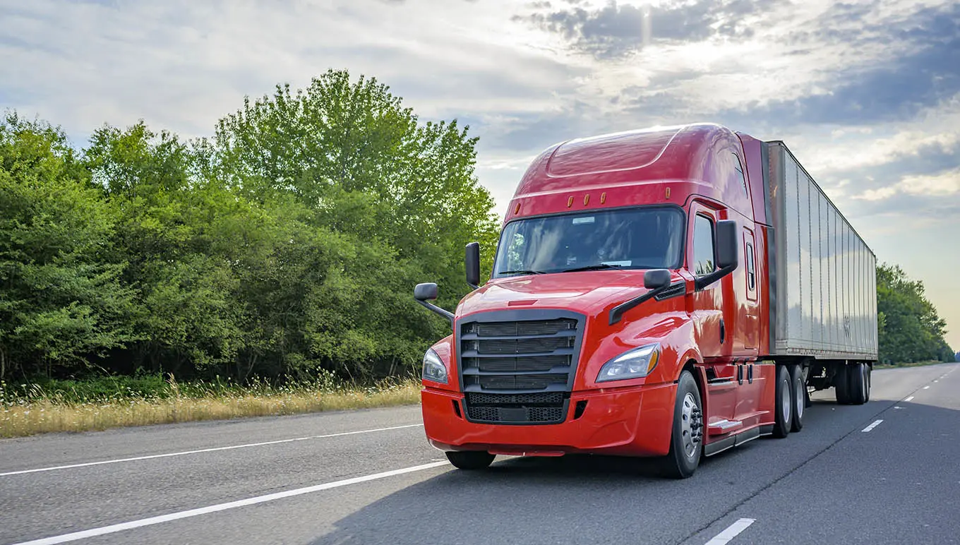 Truck on the road