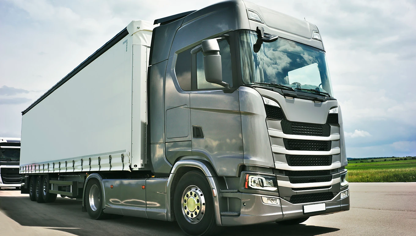 Truck on the road