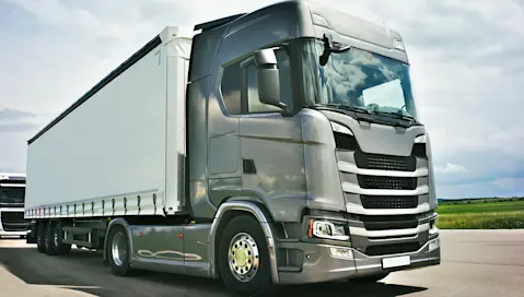 Truck on the road