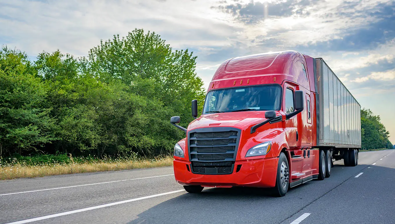 Truck on the road