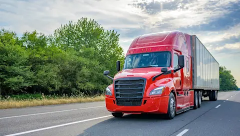 Truck on the road