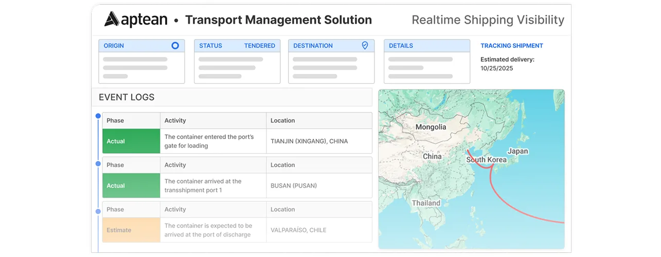 Real-time shipping visibility