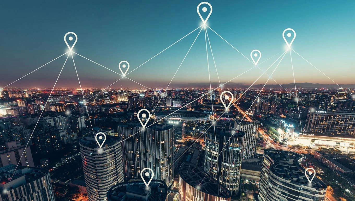 Cityscape view of routing