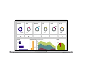 Indigo WMS Product UI on laptop.