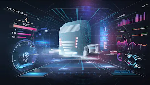 cartoon semitruck