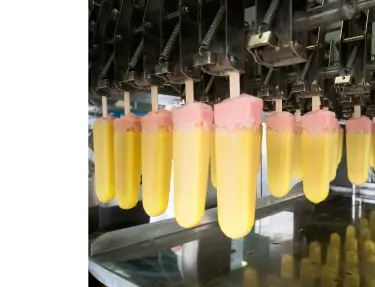 A factory making popsicles.
