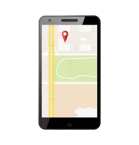 Cellphone showing navigation