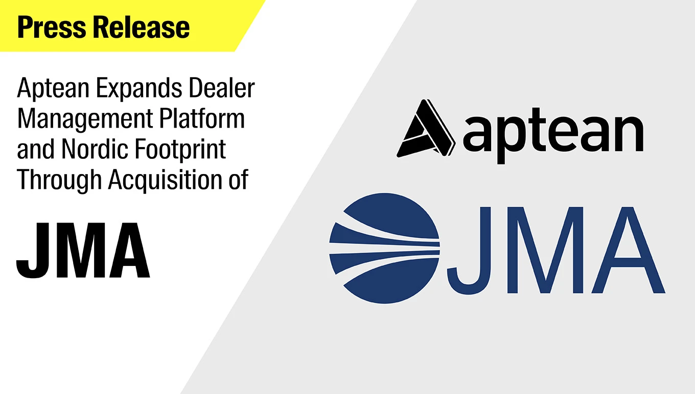 Aptean Expands Dealer Management Platform and Nordic Footprint Through Acquisition of JMA