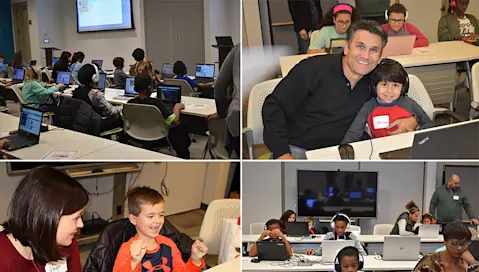 Children learning tech