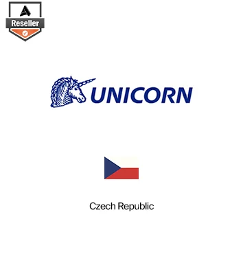 Partner Card - Unicorn company logo with Czech Republic flag