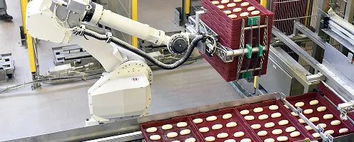A robotic arm used in production