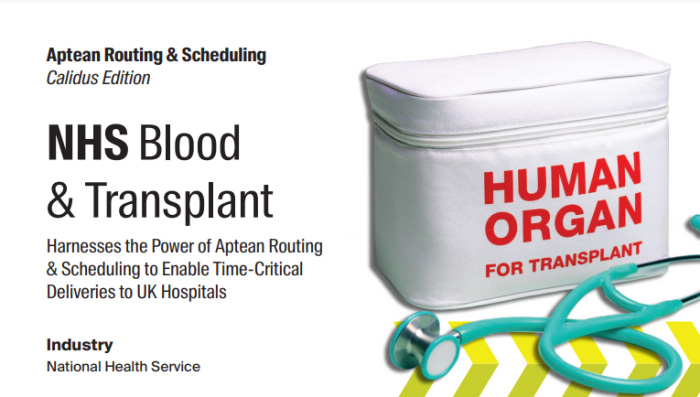 NHS Blood & Transplant Time-Critical Deliveries With Aptean