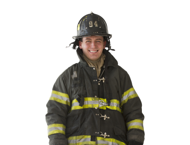 Pompier en uniforme