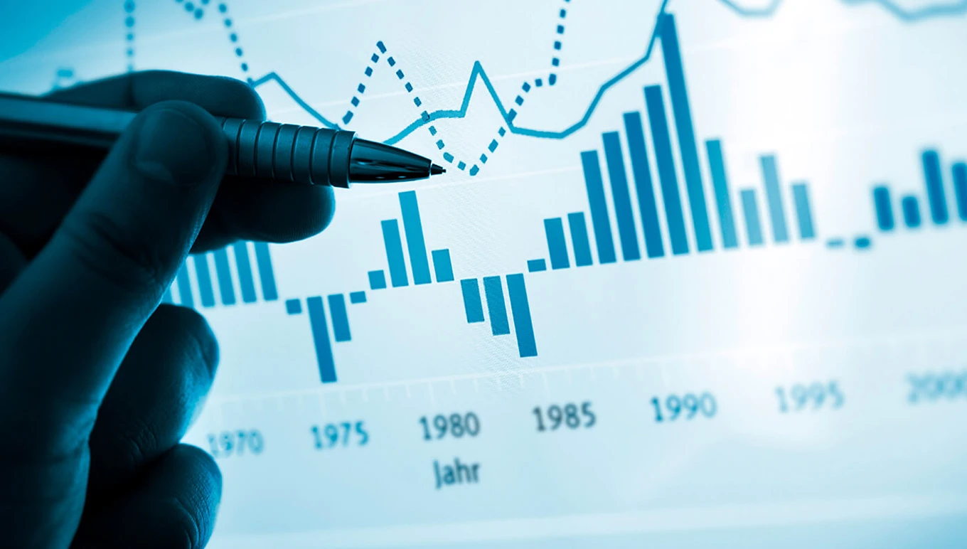 Candle stick stock market display
