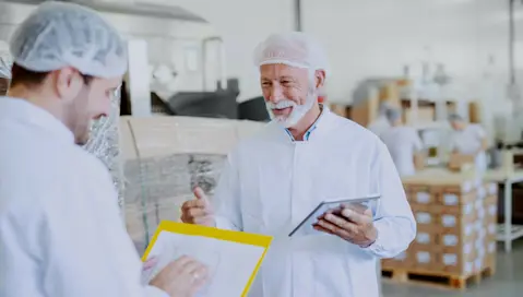 Food factory workers