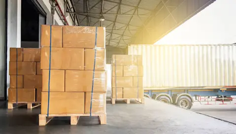 boxes on pallets