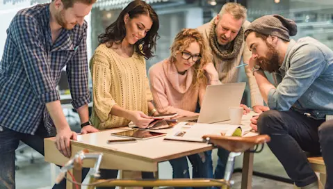 People meeting in office