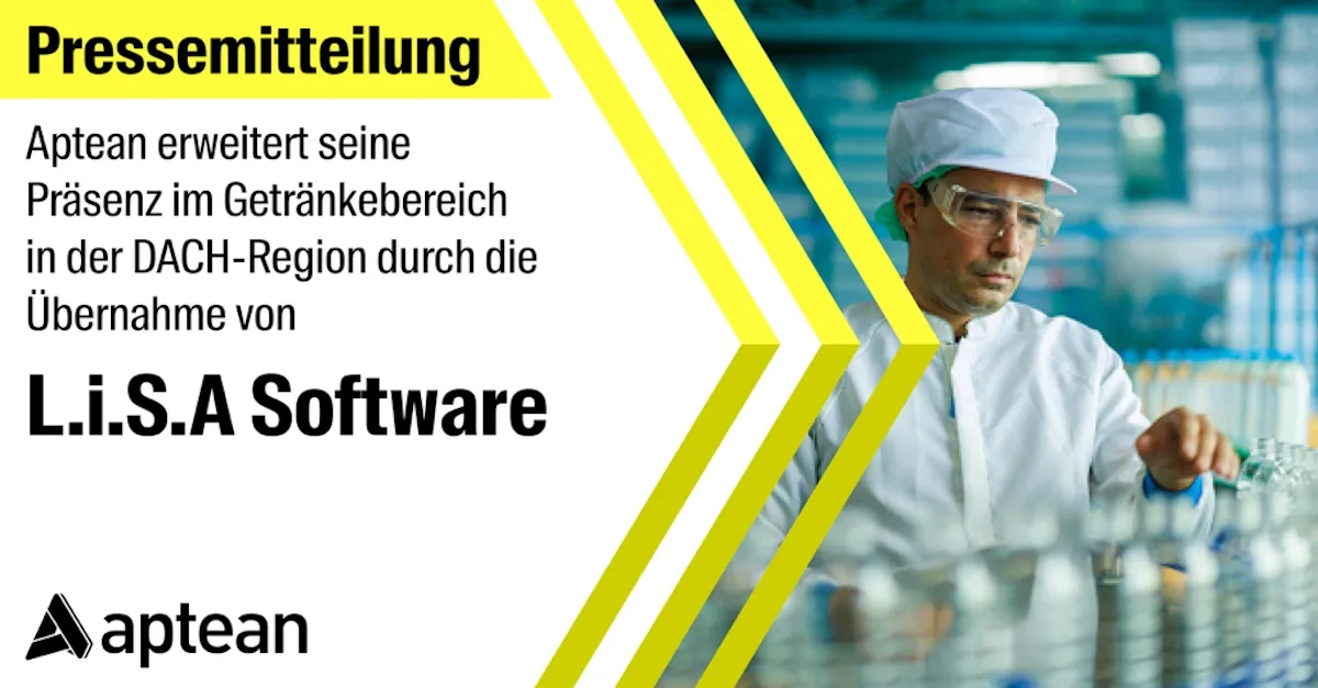 Aptean erweitert seine Präsenz im Getränkebereich in der DACH-Region durch die Übernahme von L.i.S.A Software