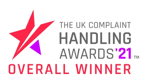 The UK Complaint Handling Awards '21 Overall Winner