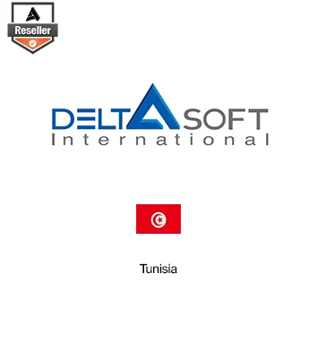 Partner Card - Deltasoft company logo image with Tunisia flag