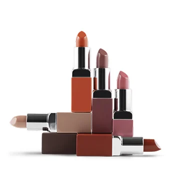 Assorted colors of lipsticks