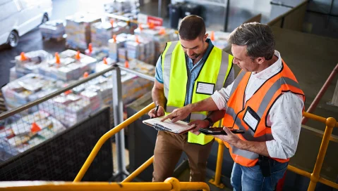 People in warehouse