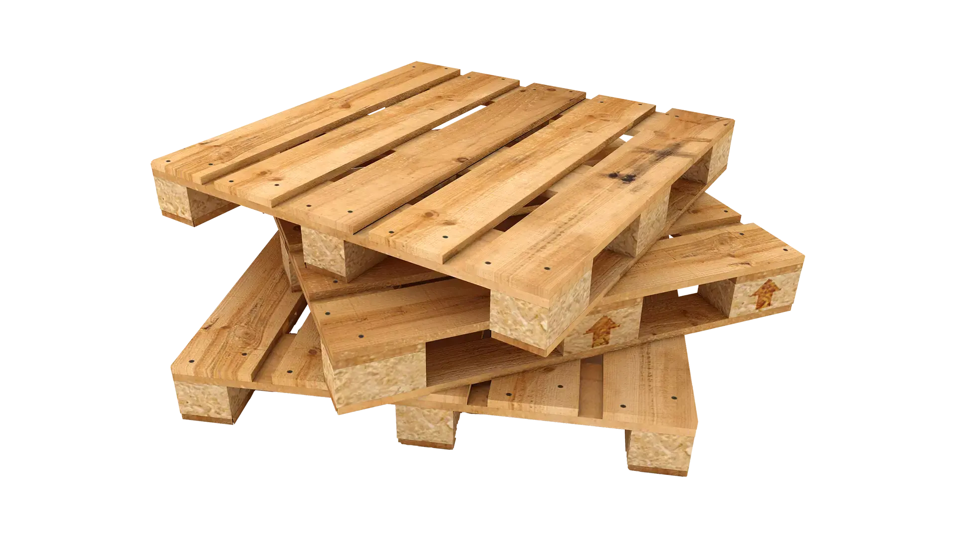 Stapel houten pallets