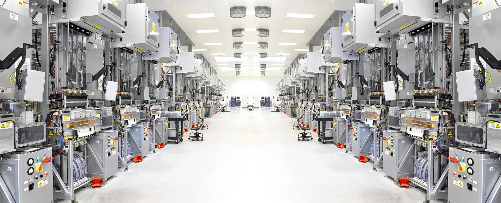 High-tech manufacturing equipment inside an industrial production facility