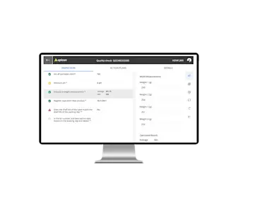 Shop Floor Quality Management screenshot on monitor