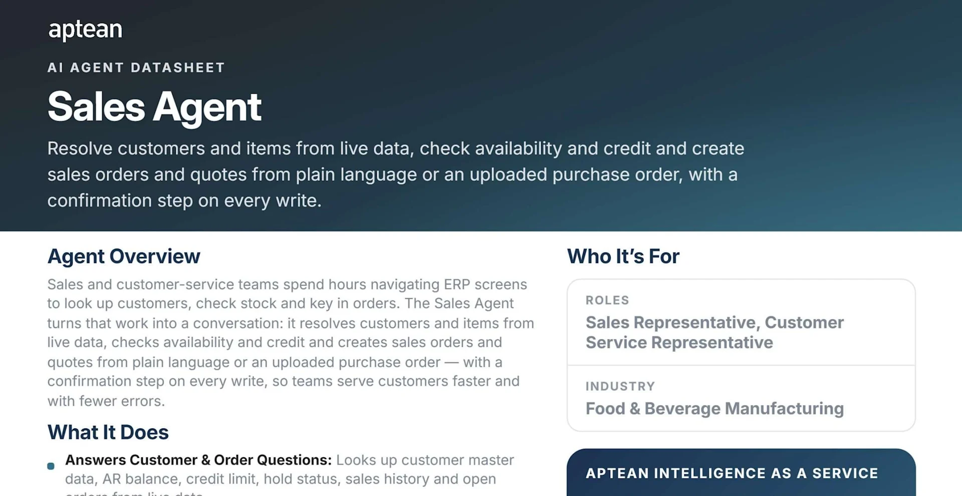 Sales Agent
