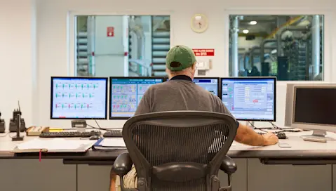 worker on computer