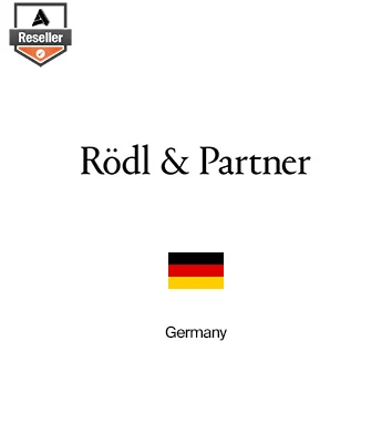 Partner Card - Rodl & Partner company logo with Germany flag