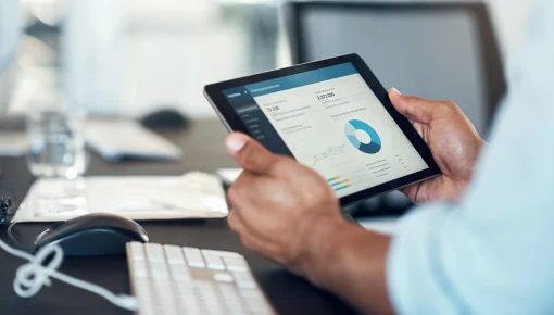 Man holding a tablet