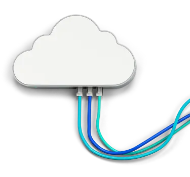 RJ45-Kabel mit der Cloud verbunden