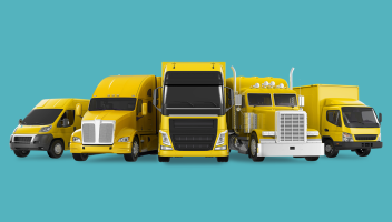 Lineup of trucks